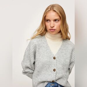 Mango Ribbed Cardigan, Size XXS